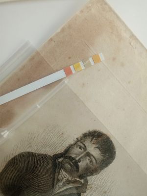 Conservación preventiva. Medición PH. Documento grafico.