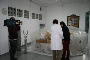 Desinsectación Paso del Misterio. Hdad. de las Tres Caídas. Huelva.