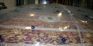 Desinsectación con gases inertes. Palio Hermandad de los Javieres. Sevilla.