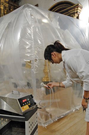 Medición oxigeno Paso del Cristo de la Expiración. Hdad. del Museo